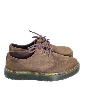 Dr. Martens Womens 6 Brown Suede Zavala Lo Lace up Chunky Oxford Shoes NEW READ